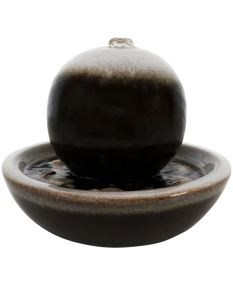 Sunnydaze Decor Modern Orb Ceramic Indoor Water Fountain - 7 in