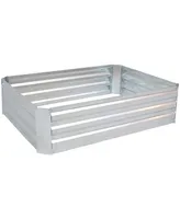 11.75" H Raised Metal Garden Bed - Galvanized Raised Garden Bed Outdoor for Vegetables and Flowers - Silver - 4' x 3' Rectangle