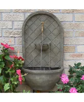 Sunnydaze Decor Messina Polystone Outdoor Wall Fountain