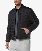 Marc New York Men's Racer Style Quilted Packable Jacket