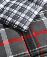 Eddie Bauer Willow Plaid Microsuede Down Alt Reversible Comforter Set