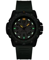 Luminox Men's Swiss Commando Raider Military Gmt Green Rubber Strap Watch 46mm