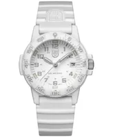 Luminox Unisex Swiss Leatherback Sea Turtle Dive White Rubber Strap Watch 39mm