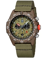 Luminox Men's Swiss Chronograph Bear Grylls Survival Eco Master Series Olive Strap Watch 45mm