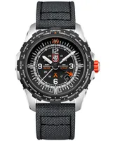 Luminox Men's Swiss Bear Grylls Survival Air Series Gmt Black Cordura Fabric & Rubber Strap Watch 45mm