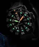 Luminox Men's Swiss Navy Seal ColorMark Black Rubber Strap Watch 44mm