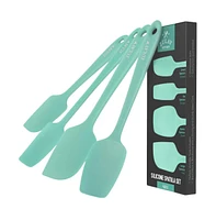 Zulay Kitchen 4pcs Silicone Spatula Set - Heat Resistant Tools for Cooking, Baking & Mixing