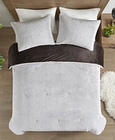 Madison Park Sawyer Faux-Fur 3-Pc. Comforter Set, Full/Queen
