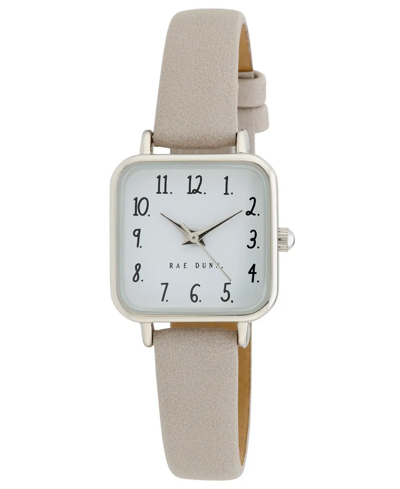 Rae Dunn Women's Amy Gray Polyurethane Strap Watch 24mm