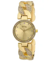 Bob Mackie Unisex Interwoven Crystal -Tone Alloy Bangle Watch 26mm