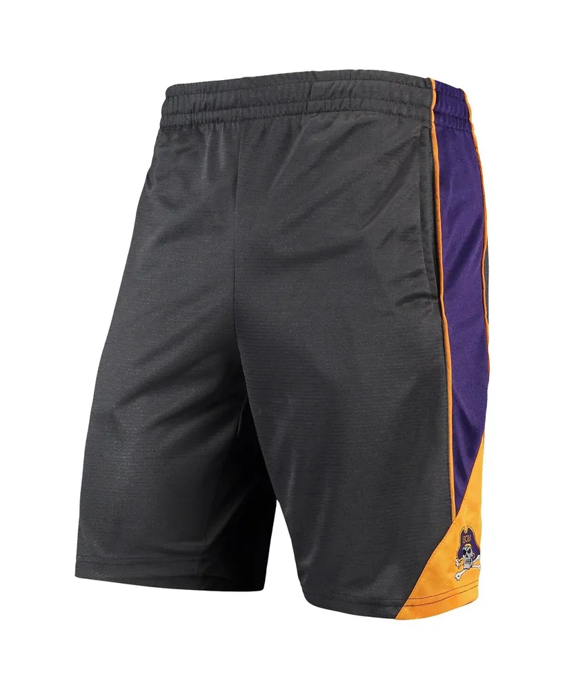 Men's Colosseum Charcoal Ecu Pirates Turnover Team Shorts