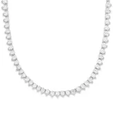 Michael Kors Sterling Silver Tennis Necklace