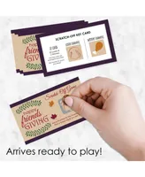 Big Dot of Happiness Friends Thanksgiving Feast - Friendsgiving Party Game Scratch Off Cards - 22 Ct