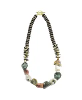 Michael Gabriel Designs Jade Safari Jade Chunk Beads and Kenya Bone Beads Necklace