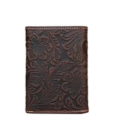 Lucky Brand Men's Western Embossed Leather Trifold Wallet