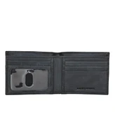 Lucky Brand Men's Flag Embossed Leather Bifold Wallet