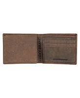 Lucky Brand Men's Grooved Leather Bifold Wallet
