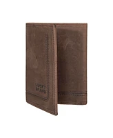 Lucky Brand Men's Grooved Leather Trifold Wallet