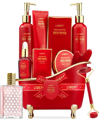 Lovery 10-Pc. Luxe Red Rose Bath & Body Care Gift Set