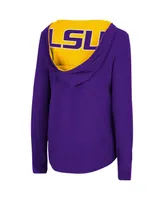 Women's Colosseum Purple Lsu Tigers Catalina Hoodie Long Sleeve T-Shirt