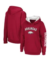 Women's Colosseum Crimson Arkansas Razorbacks Loud and Proud Pullover Hoodie