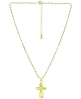 Giani Bernini Infinity Cross Pendant Necklace, 16" + 2" extender, Created for Macy's