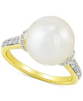 Honora Cultured Ming Freshwater Pearl (11mm) & Diamond (1/3 ct. t.w.) in 14k Gold