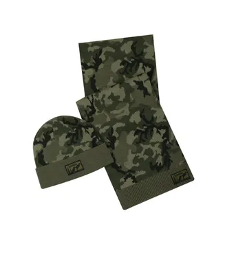 Timberland Men's Camo Scarf and Hat, 2 Piece Set