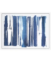 Empire Art Direct Cobalt Streaks 1 Textured Glitter Hand Painted Canvas Wall Art, 40" x 30"