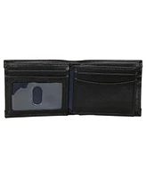 Nautica Men's Logo Rubber Leather Bifold Wallet