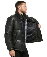 Calvin Klein Men's Faux Leather Classic Puffer Jacket