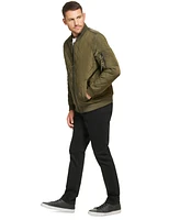 Calvin Klein Men's Quilted Baseball Jacket with Rib-Knit Trim