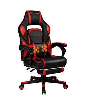 Costway Massage Gaming Chair Reclining Racing Computer Office