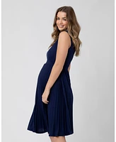 Ripe Maternity Knife Pleat Sleeveless Dress Blueprint