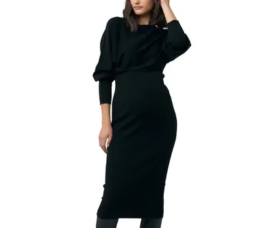 Ripe Maternity Sloane Knit Dress Black