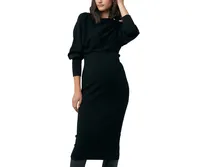 Ripe Maternity Sloane Knit Dress Black