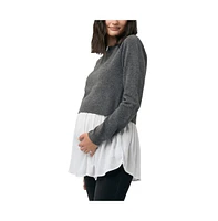 Ripe Maternity Sandy Detachable Nursing Knit Charcoal Marle