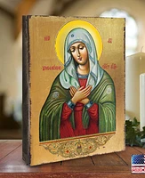 Designocracy Icon Tenderness Mother of God Wall Art on Wood 8"