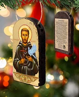 G.DeBrekht Saint Francis Wooden Greek Christian Orthodox Icon Ornament