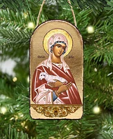 G.DeBrekht Saint Agnia Wooden Greek Christian Orthodox Icon Ornament