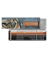 Cretacolor Oil Pencil Drawing Tin Box 6 Piece Set