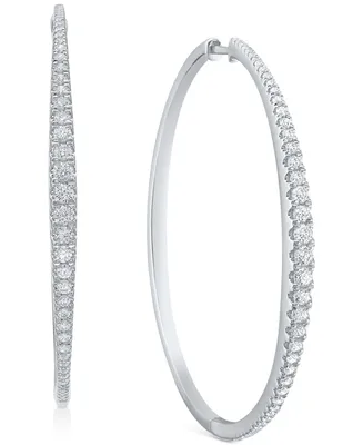 Diamond Graduated Medium Hoop Earrings (1-1/2 ct. t.w.)