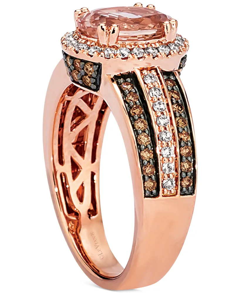 Le Vian Peach Morganite (1-1/3 ct.-t.w.) & Diamond (5/8 ct. t.w.) Ring 14k Rose Gold (Also Available White or Yellow Gold)