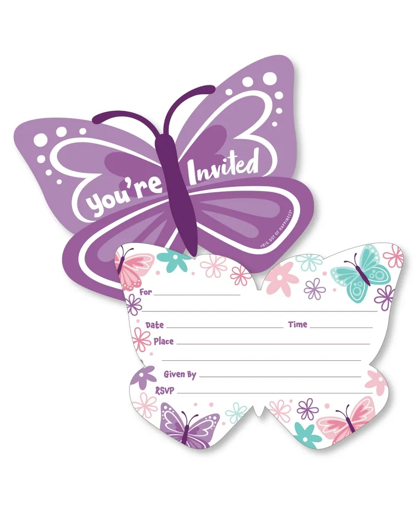 Big Dot Of Happiness Beautiful Butterfly - Floral Baby Shower Or