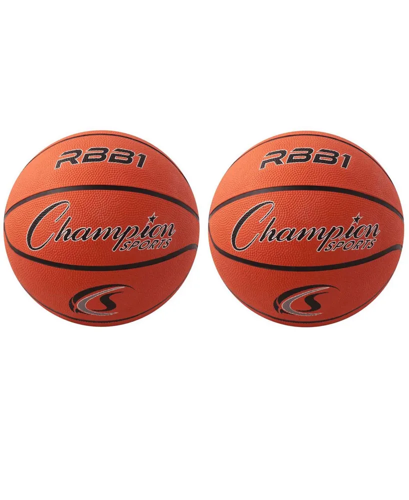 Champion Sports Offical Size Rubber Basketball, Set of 2