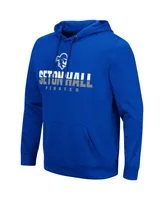 Men's Colosseum Blue Seton Hall Pirates Lantern Pullover Hoodie