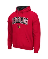 Men's Colosseum Red Illinois State Redbirds Arch and Logo Pullover Hoodie