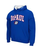 Men's Colosseum Royal DePaul Blue Demons Arch and Logo Pullover Hoodie