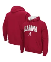 Men's Colosseum Crimson Alabama Tide Arch & Logo 3.0 Pullover Hoodie