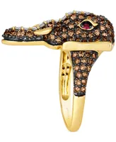 Le Vian Diamond (2 ct. t.w.) & Passion Ruby Accent Elephant Ring 14k Gold